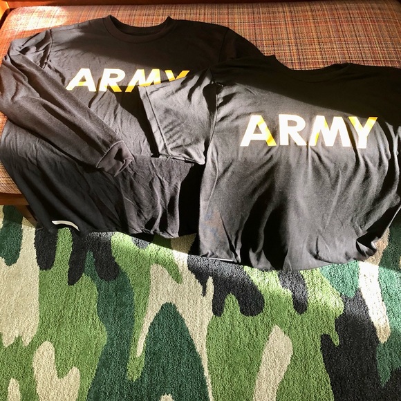 XL Army Physical Fitness Short & Long Sleeve T-Shirt Set - Picture 4 of 6